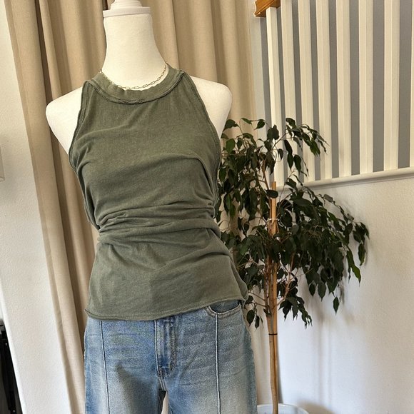 FP Movement by Free People Women's Washed Green Sleeveless Tank SIZE: M - Picture 1 of 3